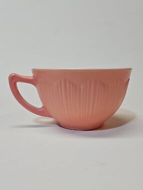 Vintage Cremax Bordette Pink By Macbeth-Evans Glass Teacup